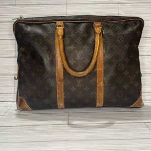 LOUIS VUITTON Vintage Brown Monogram Canvas Briefcase